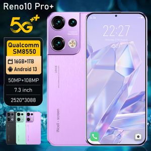 Cross-Border 2023 Hot Mobile Telefon Reno10 Pro True 4G 7,3-tums 13 miljoner pixel 2 16 Android 8.1