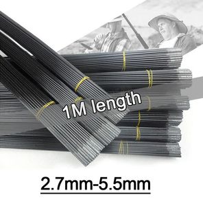 Boat Fishing Rods 2.7mm-7.7mm 5 pieces 100cm 1M Fishing rod tip Spare sections taiwan fishing rod full size hollow carbon rod Accessories sturdy 231109
