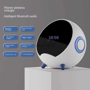 Datorhögtalare Planet Bluetooth Mobiltelefonhållare Trådlös laddare AI Smart Audio Plug Memory Card U Disk Datorklocka Alarmklocka YQ231103