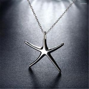 Pendant Necklaces Fashion Jewelry 925 Sterling Silver Starfish Pendants Fine For Women 2023 Smooth