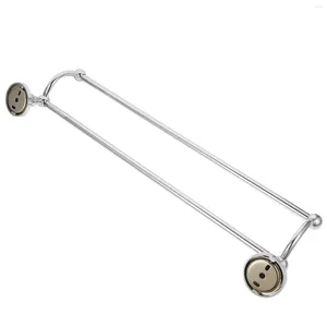 Hooks Double Bar Towel Rack Storage Hanger Kitchen Wall-mounted Holder Brass Bathroom Metal