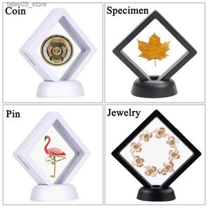 Jewelry Boxes 10Pcs Reusable Coin Jewelry Display Stand Storage Box Case with Base for Bracelet Earring Gem Ring Challenge Coin Medal Holder Q231109