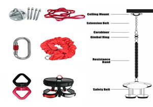 Dance Flying Bungee Suspension Rope Aerial Antigravity Yoga Cord Resistance Band Set Workout Fitness Home Gym Equipment C02236045936