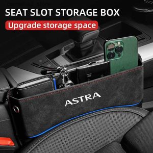 Bilarrangör multifunktionssäte Crevice Storage Box för Opel Astra Auto Car Seat Gap Organizer Sits sidosäck reserverat laddning Kabelhål Q231109