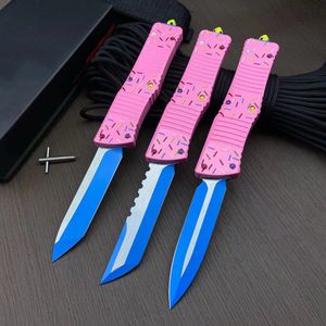 Högkvalitativ A11 Auto Tactical Knife D2 Titanium Coating Blade CNC Aviation Aluminium Handle EDC Pocket Knife Gift Knives With Nylon Bag