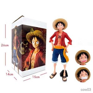 Anime 27 cm One Piece Anime Figura Modello Ornamenti Fiducioso Forma Faccia che cambia Bambola Action Figurine R231109