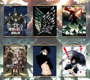 Attacco su Titano Levi Rivaille Rival Ackerman Anime Poster Tela Pittura Decorazione della parete Immagine di arte della parete Room Decor Home Decor Y09277025280