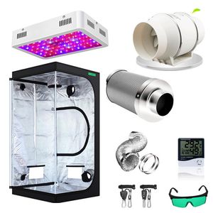 Grow Lights Box Tent Room Complete Kit Hydroponic Growing System Grow Growbox Kit 4/5/6 