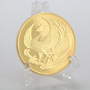 Arts and Crafts Japanese Traditional Culture Phoenix Nirvana commemorative coin Gold Plated Hundred Bird Scale Tribe Wish Phoenix Coin