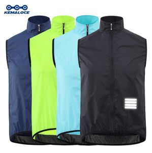 Fietsjacks KEMALOCE Vest Wind Be Heren Mouwloos Fietsgilet Zwart Lichtgewicht Outdoor proof MTB Sport 2210178342385