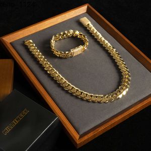 도매 초커 18K 금색 골드 쿠바 링크 체인 24K 골드 쿠바 마이애반 체인 20mm 마이애미 쿠바 체인 목걸이