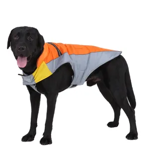 Светоотражающая куртка для собак, теплые зимние пальто для собак на открытом воздухе, жилет для собак в холодную погоду, одежда для маленьких, средних и больших собак, оранжевый