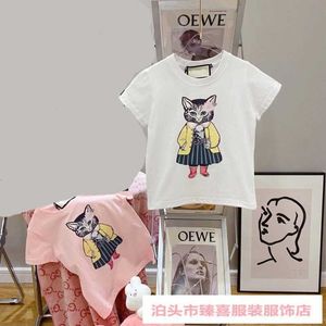 Luxury designer's new men's and women's short sleeved sportswear set Shirt Chaopai Family Cartoon T-shirt Loose Short Sleeve Couple Parent-child Style Box