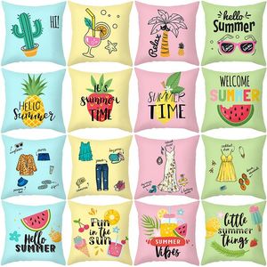 Pillow Polyester Summer Fruit Sofa Throw Cover Cute Cartoon Pattern For Living Room Decoration Cases 45