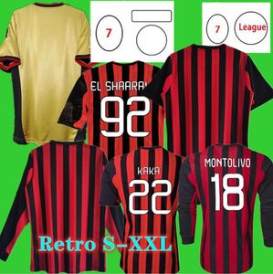 2013 2014 A C Milans Retro Soccer Jersey Vintage Football Shirt 13 14 Classic Maglia Da Calcio Maldini Honda Robinho Balotelli Kaka Montolivo El Shaarawy Taarabt