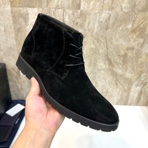 Mens Designer Ankle Boots Pointed Toe High-Top Shoes Men Winter Fashion Business Work Dress Shoes Male Brand Outdoor Martin Boots Size 38-45