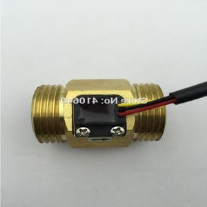 Freeshipping Full Copper G1" DN25mm 4-45L/min Pulse Water Flow Sensor Hall Inductive Switch Imikr