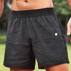 Lulus Men Yoga Sports Shorts Outdoor Fitness Quick Dry Lululemensソリッドカラーカジュアルランニングクォーターパンティンインターネットセレブの同じモデル