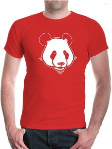 Herr t-skjortor panda-bear-animal-silhuett t-shirt ankomster sommar coola män tee 2023 andas all bomull kort ärmskjorta