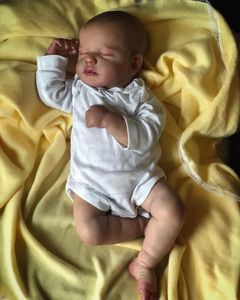 人形npk 50cmルーロウ生まれの赤ちゃんのリアルソフトタッチ高品質のコレクティブルアートリボーンドールと手描き髪231109