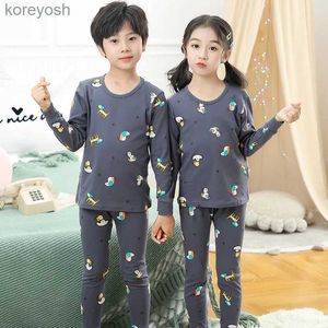 Pajamas Boys Girls Girls Pajamas مجموعات الشتاء القطن نوم الأطفال ملابس المنزل ملابس الاطفال بيجاماس ليلا في سن المراهقة بيجاماس لمدة 6 8 10 12 14YRSL231109