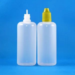 100ml 100ピースldpeプラスチック製のドロッパーボトル児童証明セーフティキャップ付きのヒントスクイーズ可能なボトルには長い乳首があります