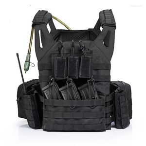 Jaktjackor Lätt Combat Molle System Tactical Vest Outdoor CS Field Army Training Shooting Sports Protect Waistcoat med vatten