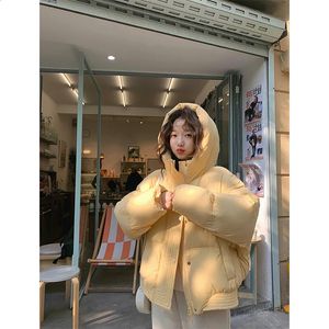 Mulheres para baixo parkas mexzt com capuz curto parka streetwear casacos cortados coreano grosso quente puffer jaqueta inverno algodão acolchoado outwear 231109