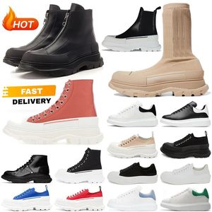 Designer-Schuhe für Damen, Tread Slick Boots, Plateau-Sneaker, Stiefeletten, dreifach, schwarz, weiß, Segeltuch, Königsblau, Magnolie, Segeltuch, luxuriöse Schnür-Sneaker-Trainer