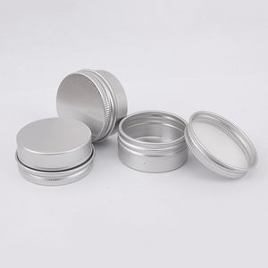 Storage Boxes 20g Aluminum Tins with Lids Silvery Tin Cans Round Metal Box Empty Ceam Jar Cosmetic Containers 20ml Aluminum Jars