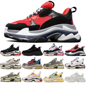 Designer Freizeitschuhe Sport Vintage Sneakers für Herren Damen Schwarz Weiß Grau Rot Grau Lila Bred Tennis Sneakers Triple s Bequemes Gehen