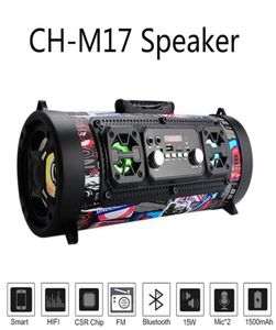 Hifi Subwoofer Portable BT Speaker Music Column FM Radio Move KTV 3D Sound Bar Mp4 Palyer Outdoor Loudspeaker CH M17 with Handle T9195326