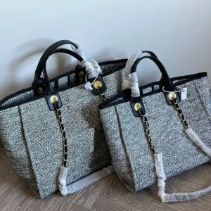 Lüks marka gerçek deri tasarımcı kadın çanta tote alışveriş çantası yüksek kaliteli tuval moda keten büyük plaj çantası çapraz bag 2024