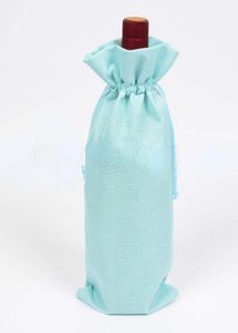 Ganze Jute-Weinflaschenhüllen, Champagner-Wein-Blindverpackung, Geschenktüten, Weihnachten, Hochzeit, Tischdekoration 5410025