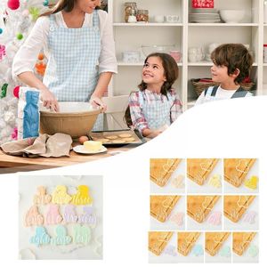 Stampi da forno Buon compleanno Numero 1-9 Strumento per decorare torte Cookie Sugarcraft Embosser Fondente Press Cutter Cutter Stamp Biscuit M0D2