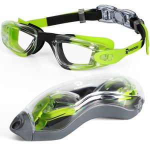 Goggles Kids Swimming Vision Clear sem vazamento Anti-Fog 100% Proteção UV Anti-Glare Free e confortável por 6-14 anos meninos meninas P230408