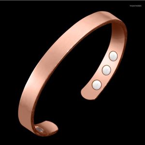 Charm Bracelets Women Men Copper Cut Bangle Jewelry Powerful Magnetic For Gift Healing Bracelet