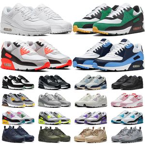 nike air max 90 airmax 90 Designer men women running shoes Triple White Black UNC Infrared Cool Grey Hyper Grape Laser Blue Total Orange mens trainer outdoor sneakers