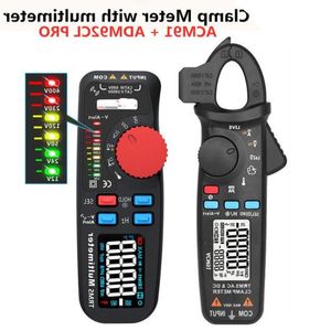 Freeshipping Digital Clamp Meter AC/DC Current 1Ma True RMS Auto Range Live Check NCV Temp Frekvens Kondensatortestare Multimeter Htaim