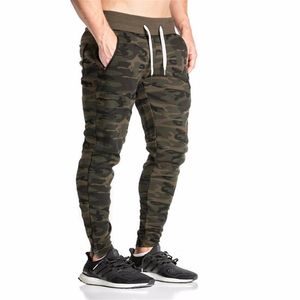 QNPQYX New Casual Fitted Tracksuit Bottoms Camouflage Gym Pants Mens Sports Joggers Elastic Sweat Pants Gym Bodybuilding Sweatpants