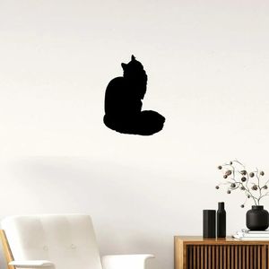 Decorazioni natalizie Maine Coon Cat Breed Silhouette - Bellissimo metallo Decorazioni per la casa Arte del metallo Adesivo da parete Opere d'arte Artigianato in ferro Decorazione murale 231109