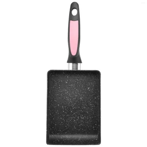 Pans Tamagoyaki Pan Japanese Omelette Non-Stick Coating Square Egg To Make Omelets Or Crepes (Pink)