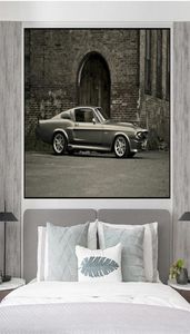 Vintage Ford Mustang Shelby GT500 Muscle Car Leinwandgemälde Poster Drucke Wandkunst Bilder für Wohnzimmer Home Decor Cuadros6169536