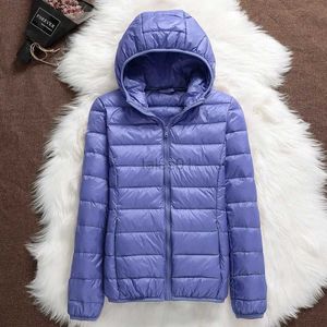 Kobiety Down Down Parkas 15 kolorów Kobiety Puffer Kurtki plus rozmiar 5xl 6xl 7xl 2023 Nowy wiosenny jesienny kaptur z kapturem Kobieta Ultra Lightweight Packable Down Coats ZLN231109