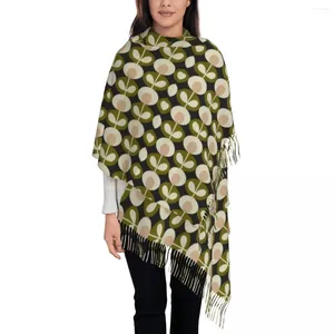 Halsdukar Orla Kiely Storbritannien halsduk för kvinnor vinter höst pashmina sjalar och wrap enkelhet linjär stam långa sjal damer