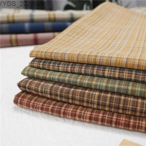 Stoff 145x50cm Retro Garn Farbstoff Plaid Baumwolle Leinen Frühling Herbst Nähen Stoff Herren und Damen Hemd Kleidung Tuch YQ231109