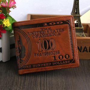 Wallets High Quality Leather Men Wallet Fashion Dollar Price Casual Clutch Money Purse Bag Holder MenWallets