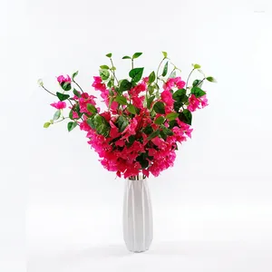 Dekoracyjne kwiaty sztuczna gałąź kwiatowa z liściu jedwabne Fałszywe kwiatowe zapasy ślubne