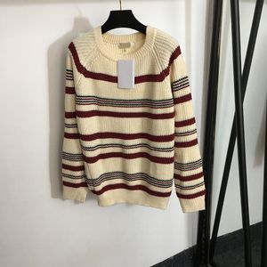 Classic Stripe Sweaters Women Plus Size Sweater Tops Personality Knit Pullover Sweater Outdoor Street Style Sweater Tees