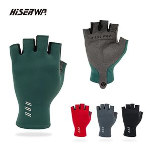 Cycling Gloves HISERWA Breathable Cycling Half Finger Gloves Men Women Anti-slip Anti-Sweat Outdoor Sports Gloves Bike Bicycle Gloves 231109